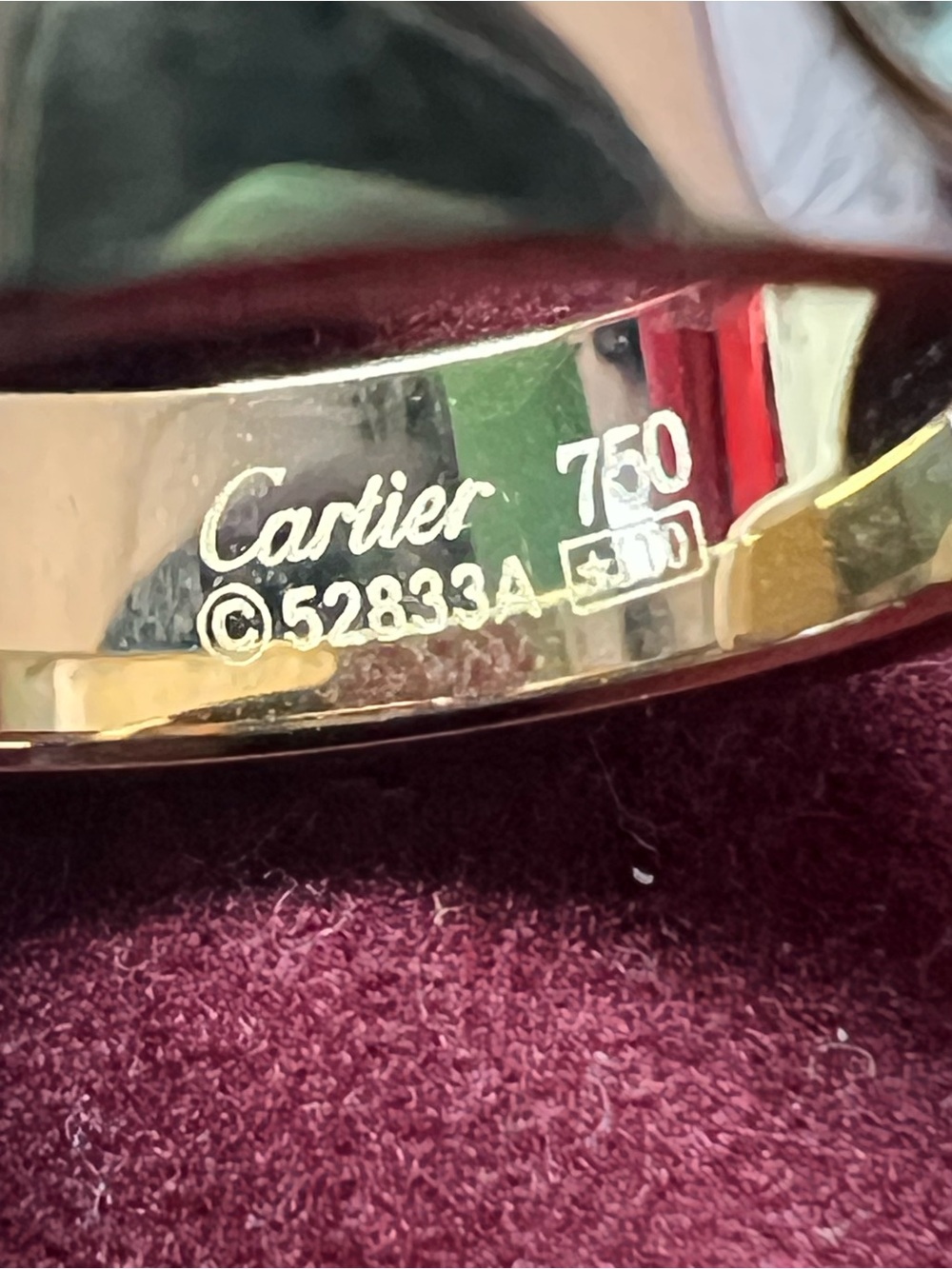 Gold Cartier love diamond ring 750 - Picture 15 of 16
